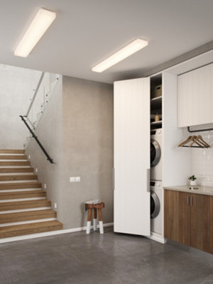 Nordlux Trenton 60 Indoor Office Garage Batten Light Fitting In White