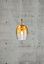Nordlux Uma 18 Indoor Living Dining Glass Pendant Ceiling Light in Amber (Diam) 18cm