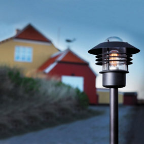 Nordlux Vejers Outdoor Patio Terrace Garden Entrance Driveway Light in Black (Height) 92cm