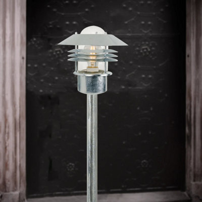 Nordlux Vejers Outdoor Patio Terrace Garden Entrance Driveway Light in Galvanised (Height) 92cm
