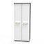 Norfolk 2 Door Wardrobe with Shelf & Hanging Rail in White Ash (Ready Assembled)