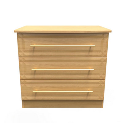 Norfolk 3 Drawer Chest in Modern Oak (Ready Assembled)