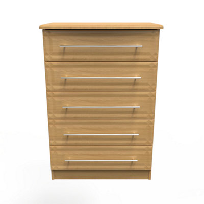 Norfolk 5 Drawer Chest in Modern Oak (Ready Assembled)