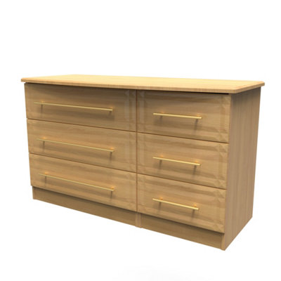 Norfolk 6 Drawer Dresser Unit in Modern Oak (Ready Assembled)