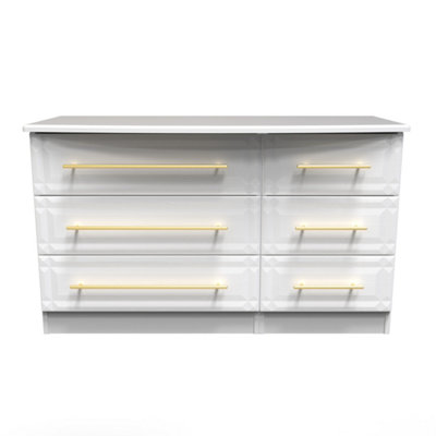 Norfolk 6 Drawer Dresser Unit in White Ash (Ready Assembled) DIY at B&Q