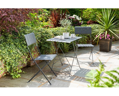 Norfolk Leisure Courtyard Grey Bistro Set