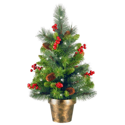 Norfolk Leisure Forest Spruce 2ft Tree with Cones, Berries & Glitter Price Comparisons | Compare The Build