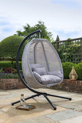 Norfolk Leisure Grey Folding Textilene Swing Chair DIY at B Q