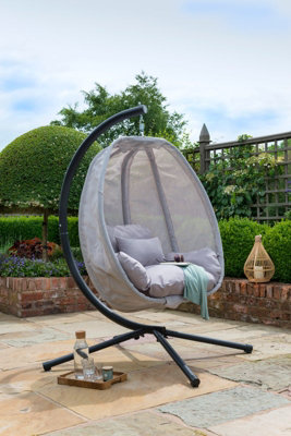 Norfolk Leisure Grey Folding Textilene Swing Chair DIY at B Q