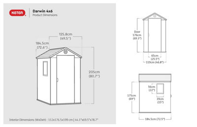 Norfolk Leisure Keter Darwin 6x4 Green Shed - 5