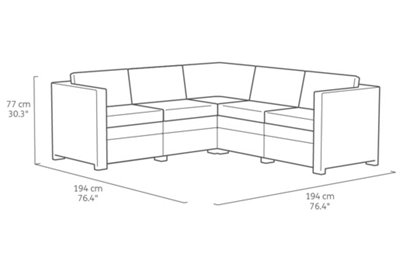 Keter provence corner sofa set hotsell