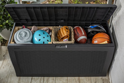 Norfolk Leisure Keter Samoa Grey Storage Box  270 Ltr - 3