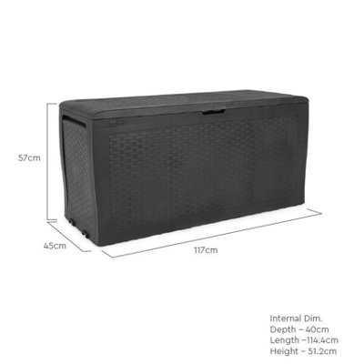 Norfolk Leisure Keter Samoa Grey Storage Box  270 Ltr - 6