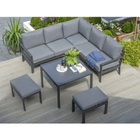 Norfolk Leisure Titchwell Luxury Garden Furniture Mini Corner Set with Fixed Standard Table