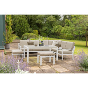 Norfolk Leisure Titchwell White Corner Set with Standard Table
