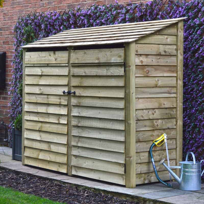 Normanton 6ft Log Store with Doors - L80 x W230 x H181 cm - Light Green