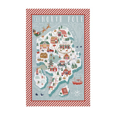 North Pole Christmas 100% Cotton Tea Towel Price Comparisons | Compare The Build