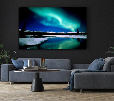 Northern lights light store up canvas