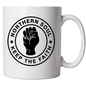 Northern Soul Logo Mug White/Black (One Size)