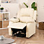 Northfield 86cm Wide Cream Dual Motor Electric Mobility Aid Lift Assist Recliner Arm Chair with Massage Heat Functions