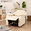Northfield 86cm Wide Cream Dual Motor Electric Mobility Aid Lift Assist Recliner Arm Chair with Massage Heat Functions