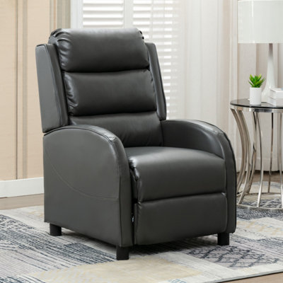 Leather best sale pushback recliner