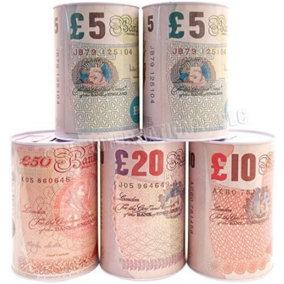 Note Money Coin Jar 20 Pounds Notes Piggy Bank Tin Saving Coins Cash Pot