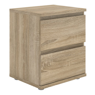 Nova - Bedside 2 Drawer in Oak | DIY at B&Q