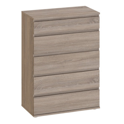Nova Chest of 5 Drawers in Truffle Oak DIY at B&Q