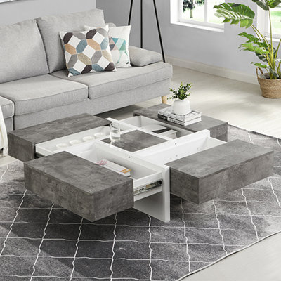 Nova Coffee Table Wooden Coffee Table for Living Room Centre Table Tea Table for Living Room Furniture White