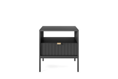 Nova Collection Bedside Table in Black