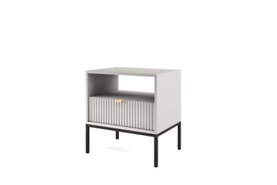 Nova Collection Bedside Table in Light Grey