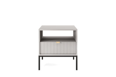 Nova Collection Bedside Table in Light Grey