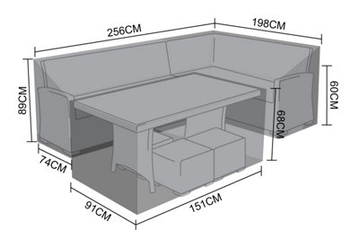 Nova Cover for Right Hand Cambridge Corner Dining Set