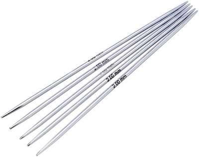 NOVA DP 10X2 - Nova Metal: Knitting Pins: Double-Ended: Set of Five: 10cm x 2.00mm - KnitPro