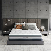 Nova Luxe Hybrid Mattress 10.5 Inch Euro(Box) Top Mattress with Breathable Foam and Individual Pocket Spring 4FT6