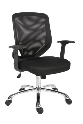 Nova Mesh Executive Chair with fixed arms and chrome base