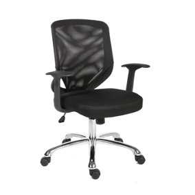 Nova Mesh Executive Chair with fixed arms and chrome base