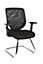 Nova Mesh Visitor Chair with fixed arms and chrome cantilever base
