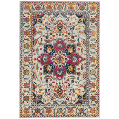 Nova Persian Rugs NV24 in White Multi - 120x170cm