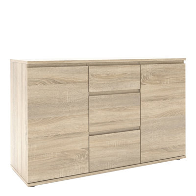 Nova Sideboard - 3 Drawers 2 Doors in Oak