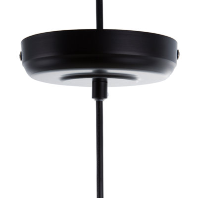 NovaLux Industrial Black Cage 1-Light Pendant Lamp - Openwork Wire Shade for Modern and Vintage Rooms