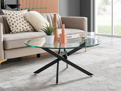 Glass leg deals coffee table