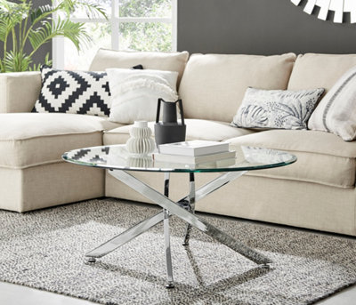 Funky glass coffee deals table