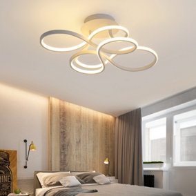 Novel Stylish LED Ceiling Light with Round Canopy 70 cm Dimmable