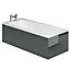 Novela Anthracite Grey Gloss Front Bath Panel - 1800mm