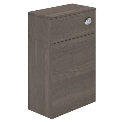 Novela Back to Wall Toilet WC Unit in Dark Wood