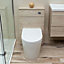 Novela Back to Wall Toilet WC Unit in Light Wood