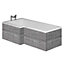 Novela Grey Ash L-Shape Front Bath Panel - 1700mm