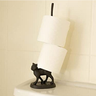 Novelty Cat Toilet Roll Holder For Bathroom Freestanding Ornament Decoration - 3